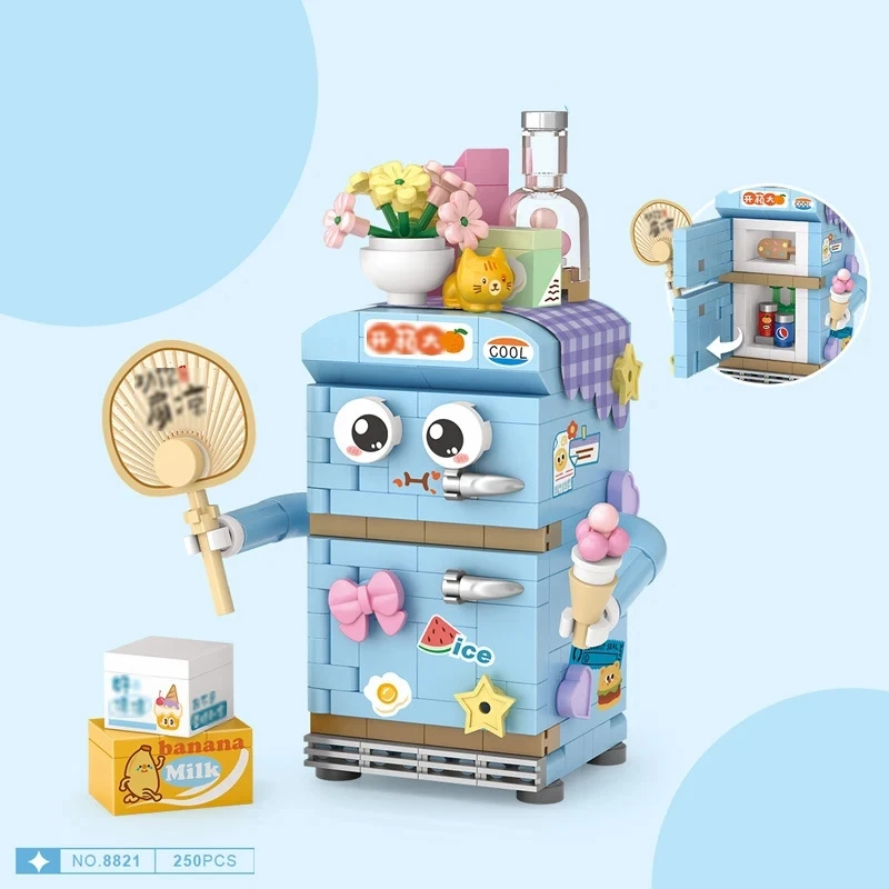 LOZ جديد اللبنات مشهد المدينة عرض مقهى متجر بيع بالتجزئة أبنية نموذج التجمع لعبة هدية عيد الميلاد للأطفال #2