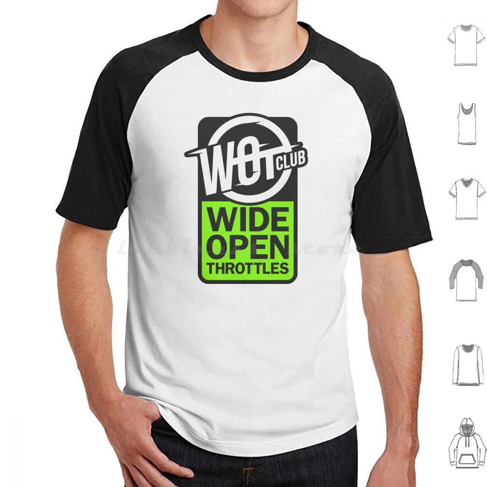 Wotclub-Wide Open Throttles ( Lime Green ) T Shirt Big Size 100% Cotton Car Cars Throttle Throttles Wide Open Throttles Wot