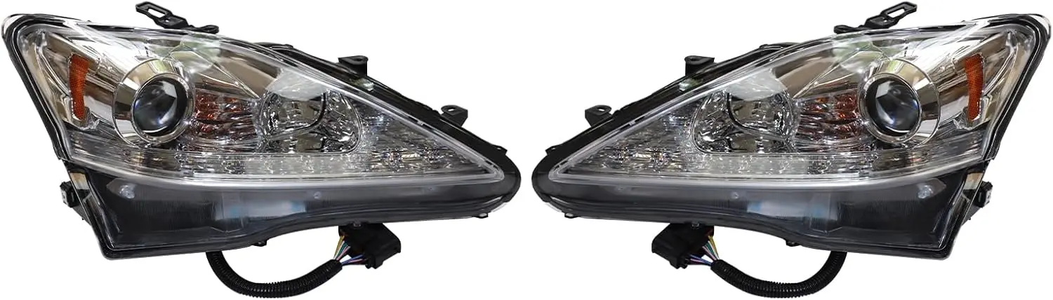

For 2006-2013Lexus IS250 IS350 Halogen Headlight Assembly,Front Halogen Headlight Headlamp Replacement Left Driver and Right Pas