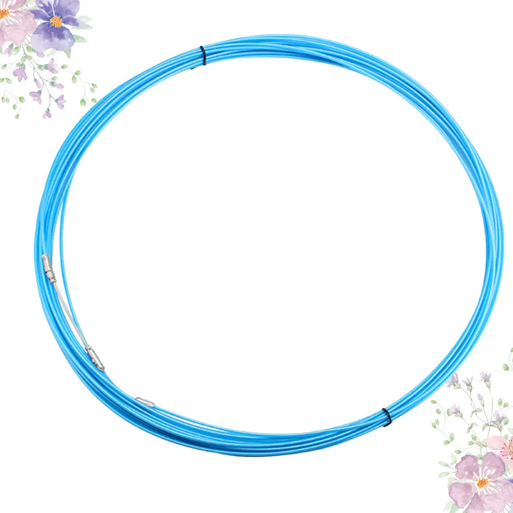 Electrical Threader Metal Wire Lead Wire Stretcher Cable Puller 10M Blue High Strength Flexible Spring Threading Tool Dark