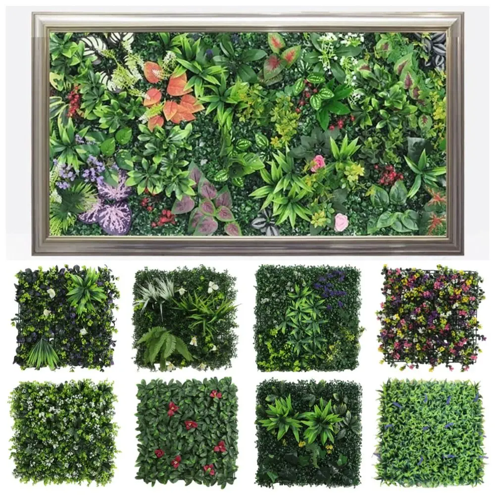 

DIY Artificial Plant Wall Panel Eternal Life UV Protection Simulation Maple Plant Sheet No Watering Lifelike