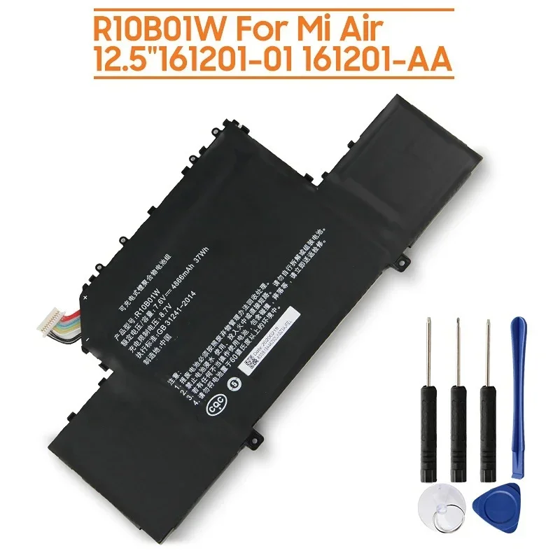 Replacement Battery R10B01W For Xiaomi Mi Air 12.5 Inch 161201-AA 161201-01 R10BO1W Rechargeable Batteries 4866mAh High Capacity