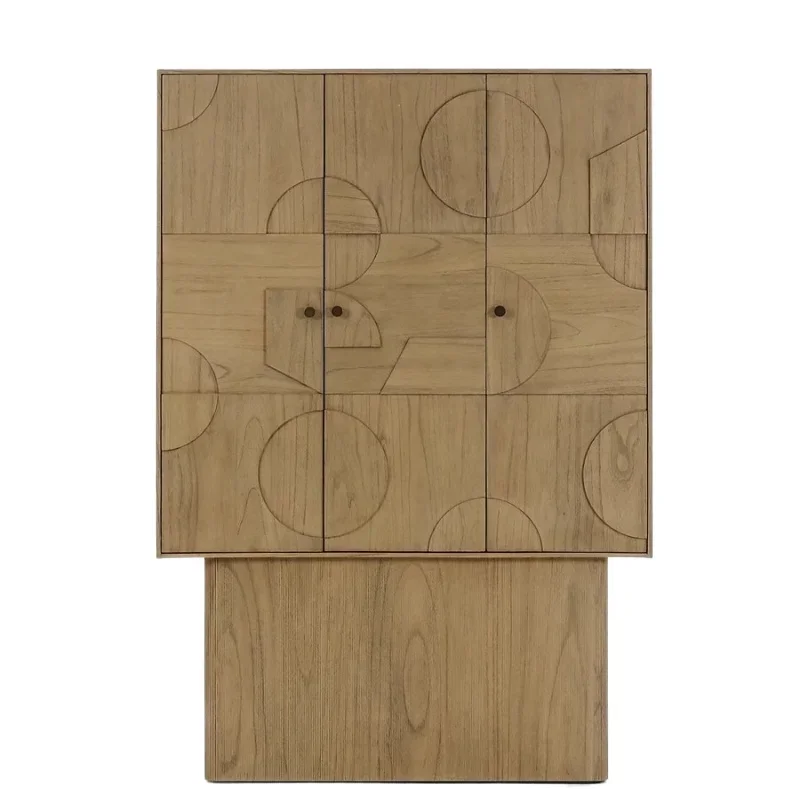 

Hand carved oak double door wardrobe American country retro old solid wood carving flower wardrobe locker bookcase