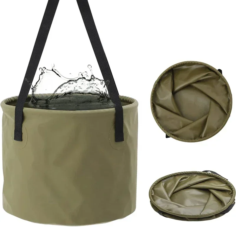 

custom 10l 20l folding ice collapsible picnic portable foldable foot bath bucket for camping hiking