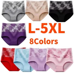 1Pcs Women's Underwear Cotton Panties Plus Size High Waist Briefs Print Panty Seamless Underpant Girls Sexy Lingeries Ladies