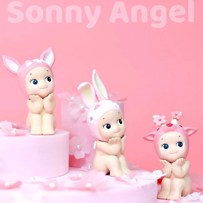 

Original Sonny Angel Cherry Blossom Series Blind Box Kawaii Mini Figures Desktop Room Decor Cute Collectible Toy Kid Girl Gift