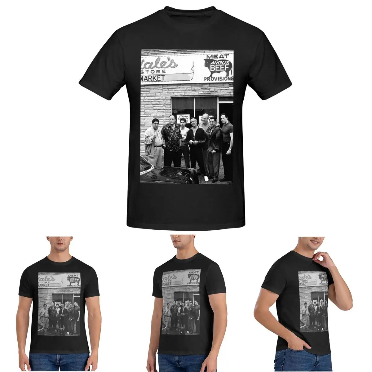 

Семейная футболка «Клан Сопрано» для мужчин, хлопковые футболки большого размера, мужские футболки с коротким круглым вырезом, летняя одежда, топы, S-6XL