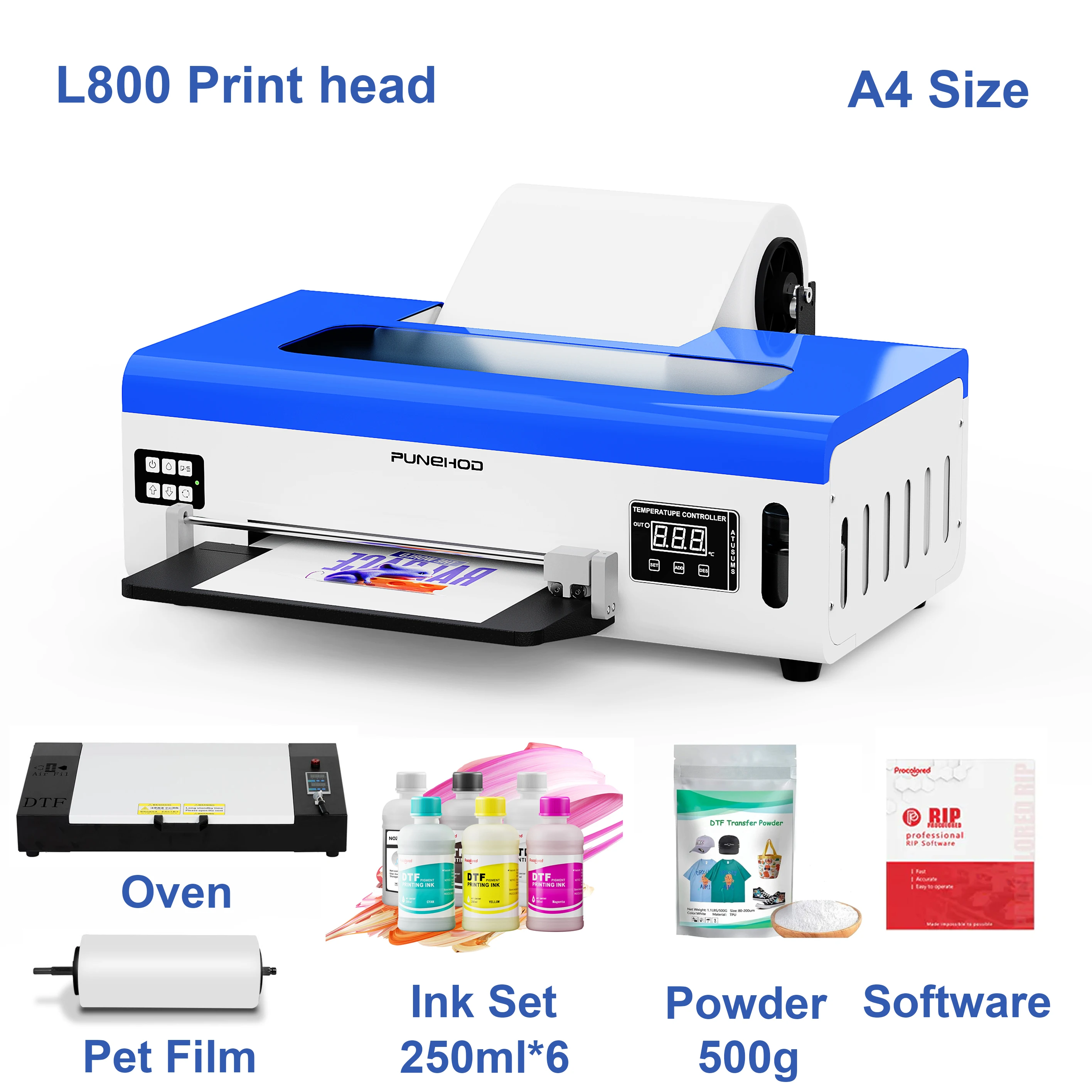 Top 8.2inch A4 L800 Dtf Printer Bundle With Oven High Resolution Direct To Film Printing Machine-Best For DIY T-Shirt