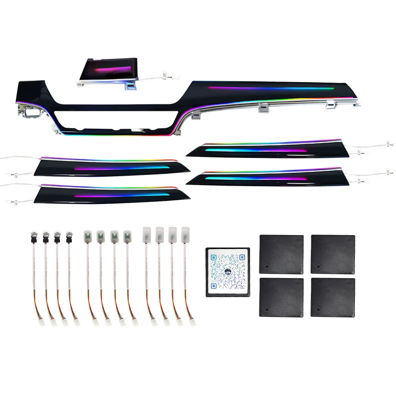 

Auto systems LED Acrylic fiber optic Multicolor RGB symphony Chasing Door and Foot Kit Car interior Ambient Lighting For Accord