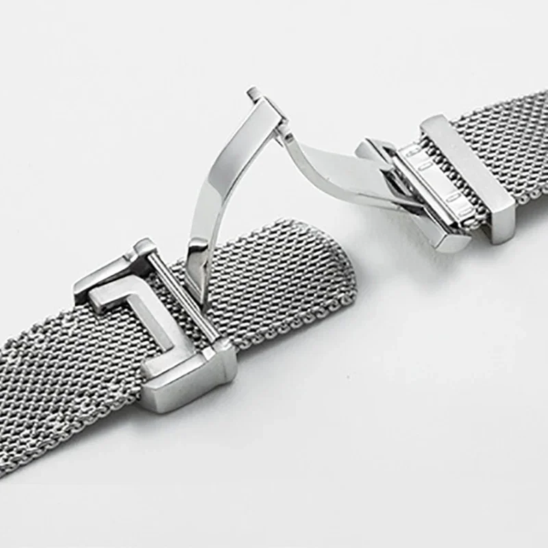 20mm 22mm Milanese Stainless Steel Mesh Watchband For Omega Seamaster 300 007 IWC PORTOFINO FAMILY Series Folding Clasp Strap