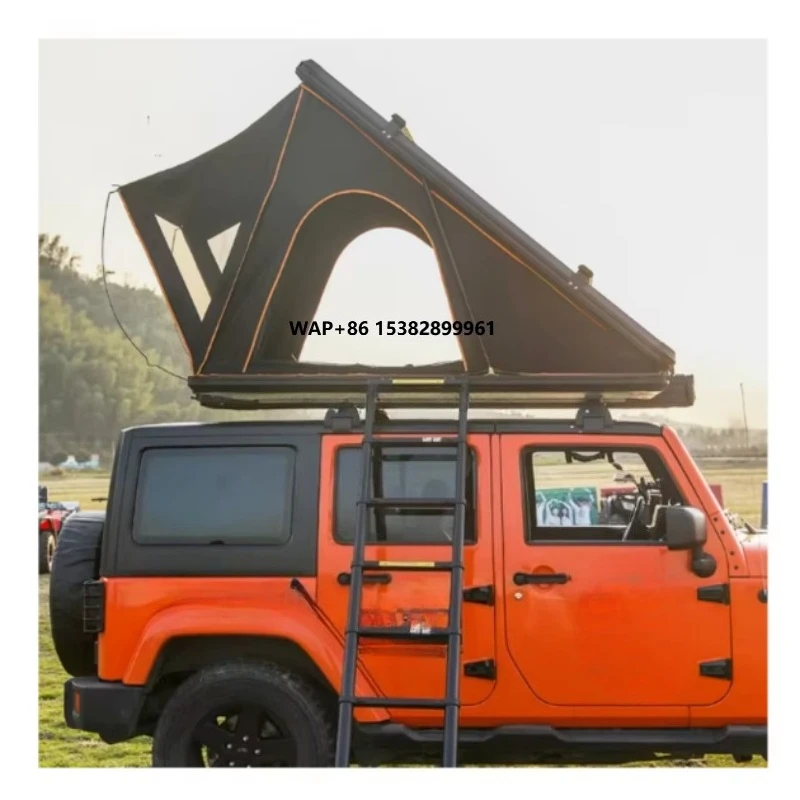 Fully Automatic Waterproof Hard Shell Car Roof Tent-Outdoor Camping Sunshade for 2-Person Made Oxford Fabric Aluminum Alloy Tent