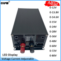 Factory Price 600W Adjustable Power Supply AC To DC 0-12v 14.6v 24v 36v 48v 60v 70v 80v Led Display For Charging Regulated SMPS