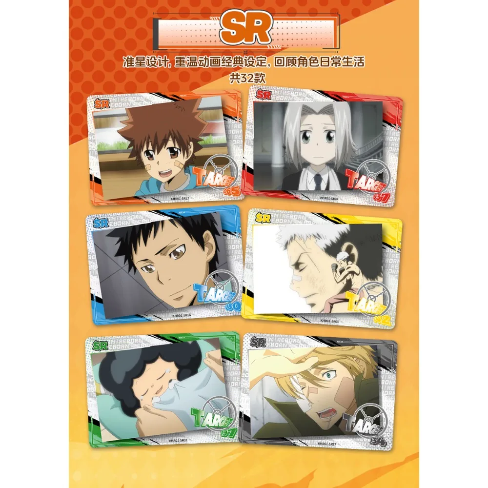 New Card.fun Official Anime Hitman Reborn Collection Cards Sawada Tsunayoshi Gokudera Hayato HD Craft Characters Fashion Cards