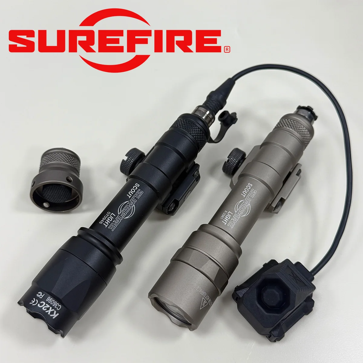 Surefire M300B M300C M600B M600C Tactical Flashlight with UNITY AXON Pressure Switch and Press Tail Cap Switch Fits 20mm Rail