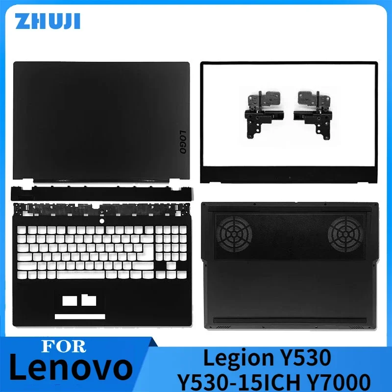 Original New For Lenovo Legion Y530 Y530-15ICH Y7000 LCD Back Cover Front Bezel Hinges Palrmest Bottom Case Hinge Cover 15.6Inch