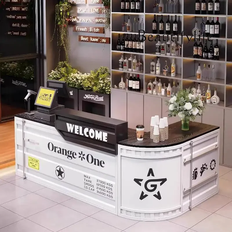 

yB Storage Front Desk Reception Counter Boutique Beauty Salon Reception Desks Modern Business Mostrador Recepcion Office Furnitu