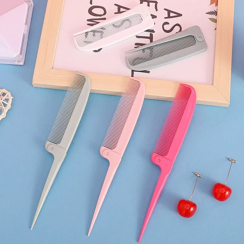 1pc Travel-Sized Folding Comb, Mini Pocket Comb, Hair Styling Comb With Pointed End, Hair Comb, Easy To Carry In A Makeup Bag