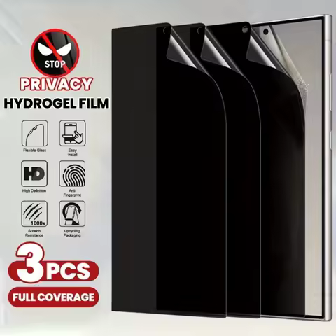 3Pcs Privacy Screen Protector For Samsung A56 5G A55 A54 A16 A15 A36 A35 A06 A25 A26 A05S S25 Ultra S24 FE S23 S22 Hydrogel Film