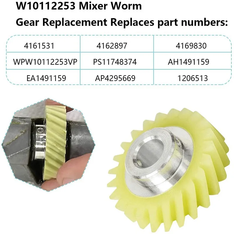 Applicable to KitchenAid mixer W10112253 mixer 4169830 AP4295669 4162897 worm gear replacement parts