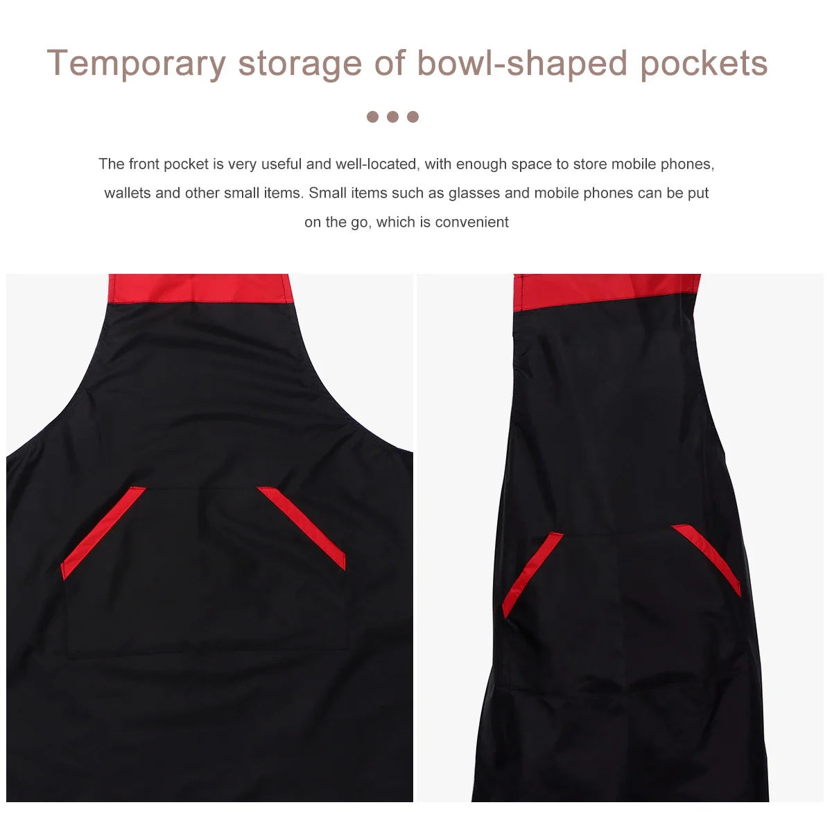 

1 pc Waterproof Kitchen Apron Black Oilproof Lightweight Unisex For Baking Coffee Painting Pottery Handcraft Workshops