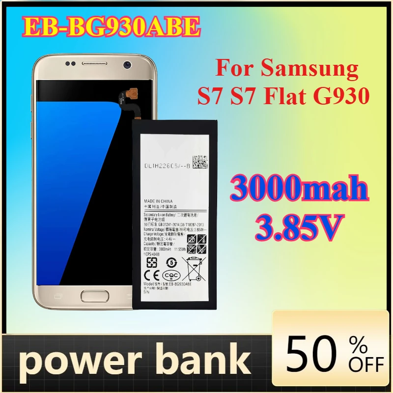 

EB-BG930ABE 3000mah 3.85V Battery For Samsung S7 S7 Flat G930 Rechargeable Battery