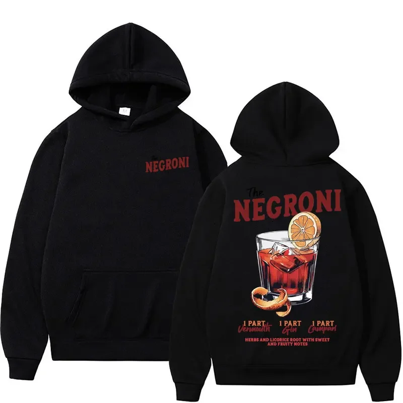 THE NEGRONI felpe Unisex Funny Cocktail theme Gift Meme felpa con cappuccio moda Vintage da uomo pullover oversize felpa estetica