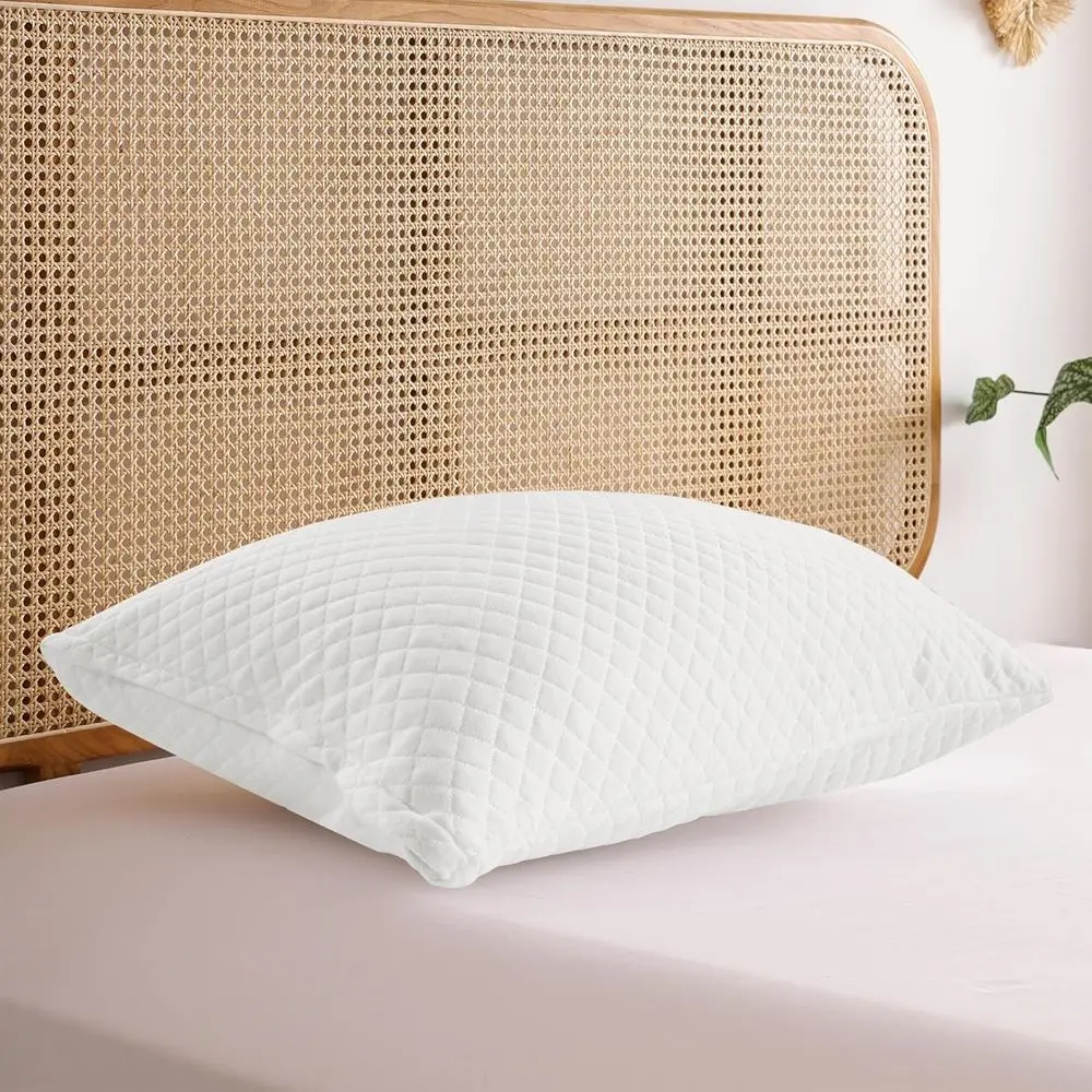 King Size Medium Firm Pillow with Adjustable Support and Cooling Case for Enhanced Comfort