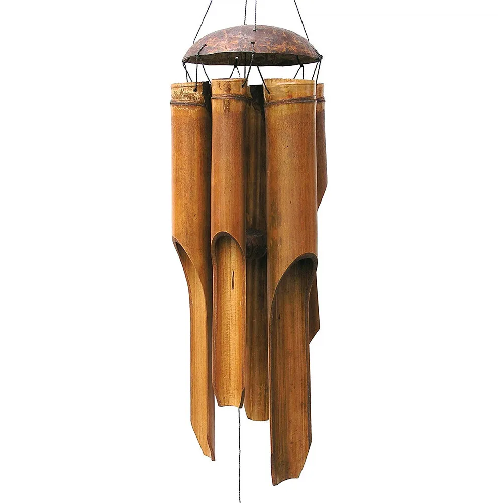 

Bamboo Wind Chime Handmade Indoor Outdoor Wall Hanging Wind Chimes Decorations Garden Hanging Decorations Windbell Wind Chime