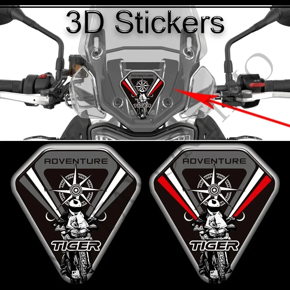 3D Stickers Decals Windshield Windscreen Screen Wind Deflector Tank Pad Grips For Triumph TIGER 660 800 850 900 1050 1200