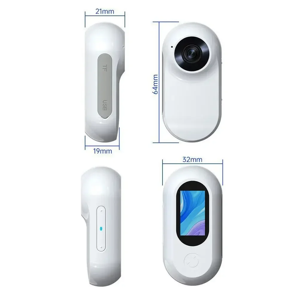 Pet Collar Camera USB Rechargeable HD 1080P LCD Display Lightweight Pet Sport Camera Support Video and Photo Function for Cats