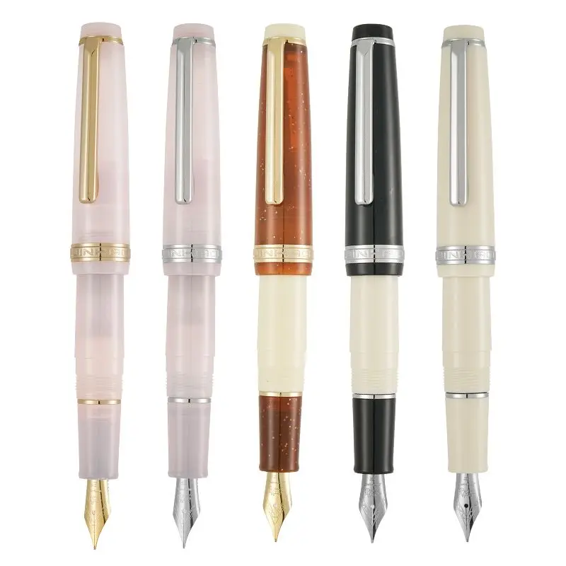 

Limited Jinhao 82, милая карманная перьевая ручка, индивидуальная пружинная дождевая панда, акриловое перо EF/F/M/изогнутое перо с конвертером, пишущая ручка