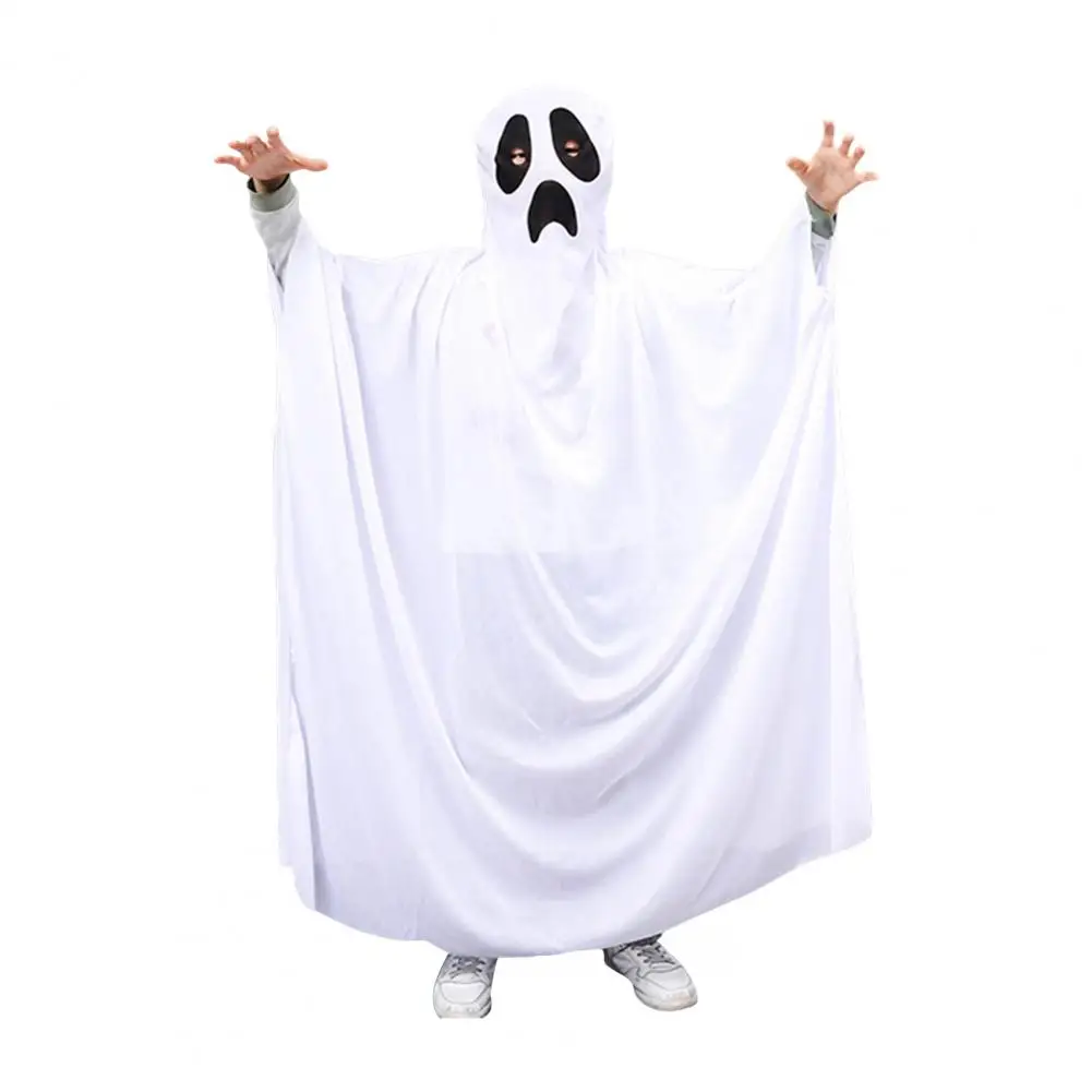 Halloween Kledingstuk Spookachtige Halloween Cape Voor Kinderen Volwassenen Spookhuis Cosplay Kostuum Met Capuchon Voor Gemaskerd Feest