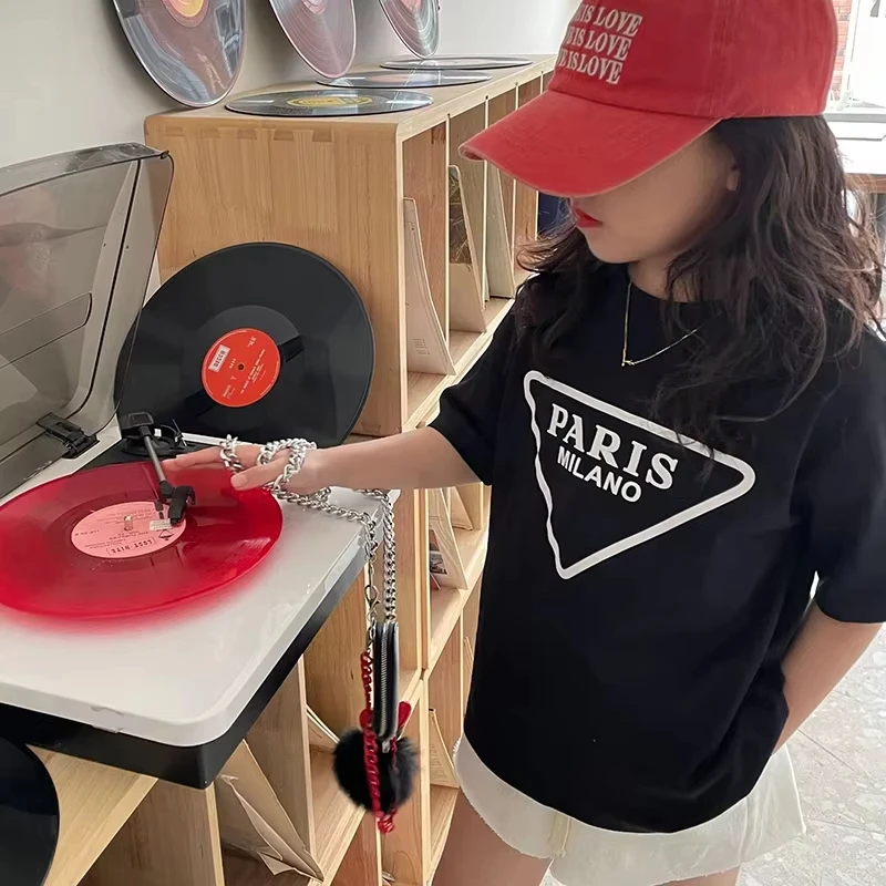 Boys Girls Tee Shirt Summer  T Shirt Kids Tops Children Brand Clothes Fashion Casual Letter Print Cotton Todder Shirt Tops Tees