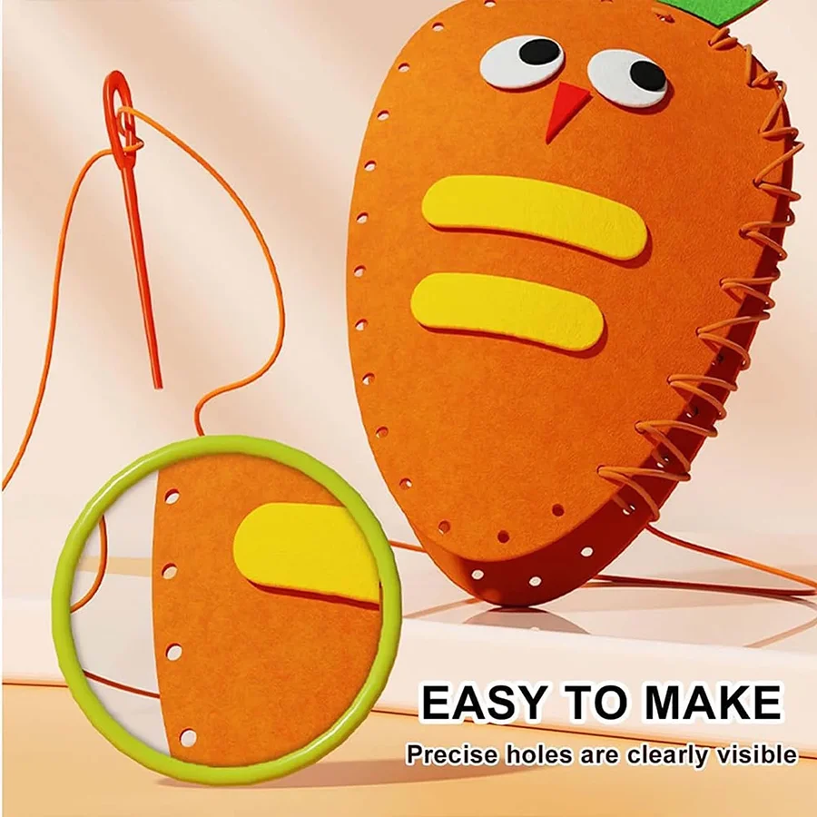 DIY الحيوان ورأى مجموعة الخياطة للفتيات 6 قطعة المهارات الحركية الدقيقة تعلم خياطة محشوة دمية على شكل حيوان قلادة عيد ميلاد هدية الكريسماس