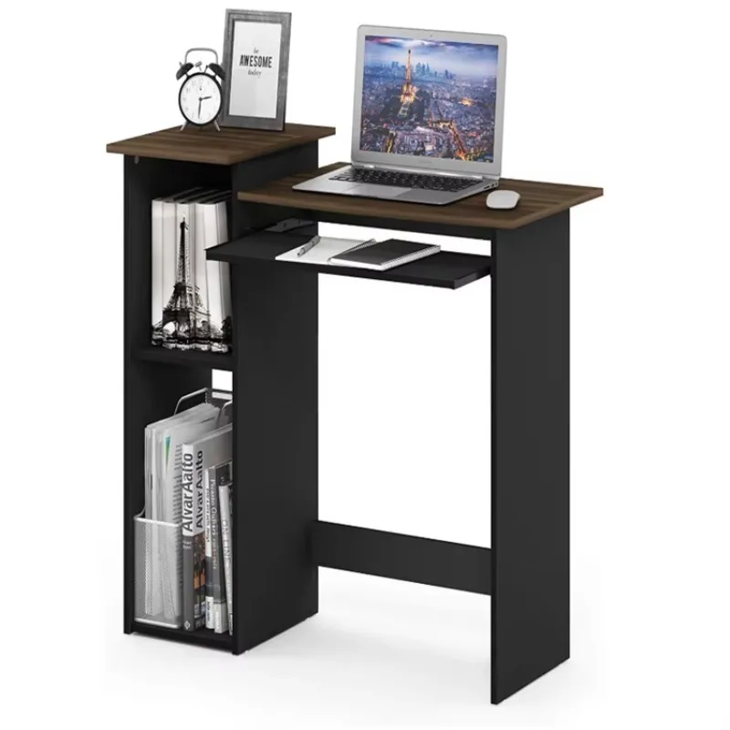 Wooden Computer Desk Office Table Furniture with Bookshelf Computer Gaming Desk Multifunction Office Home PC Desk