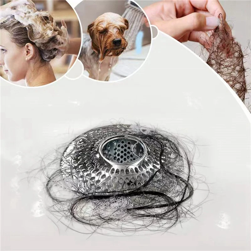 Drain Hair Catcher Tub Drain Protector Strainer, Bathtub Shower Drain Hair Trap/Stopper, Tub Drain Hair Catcher