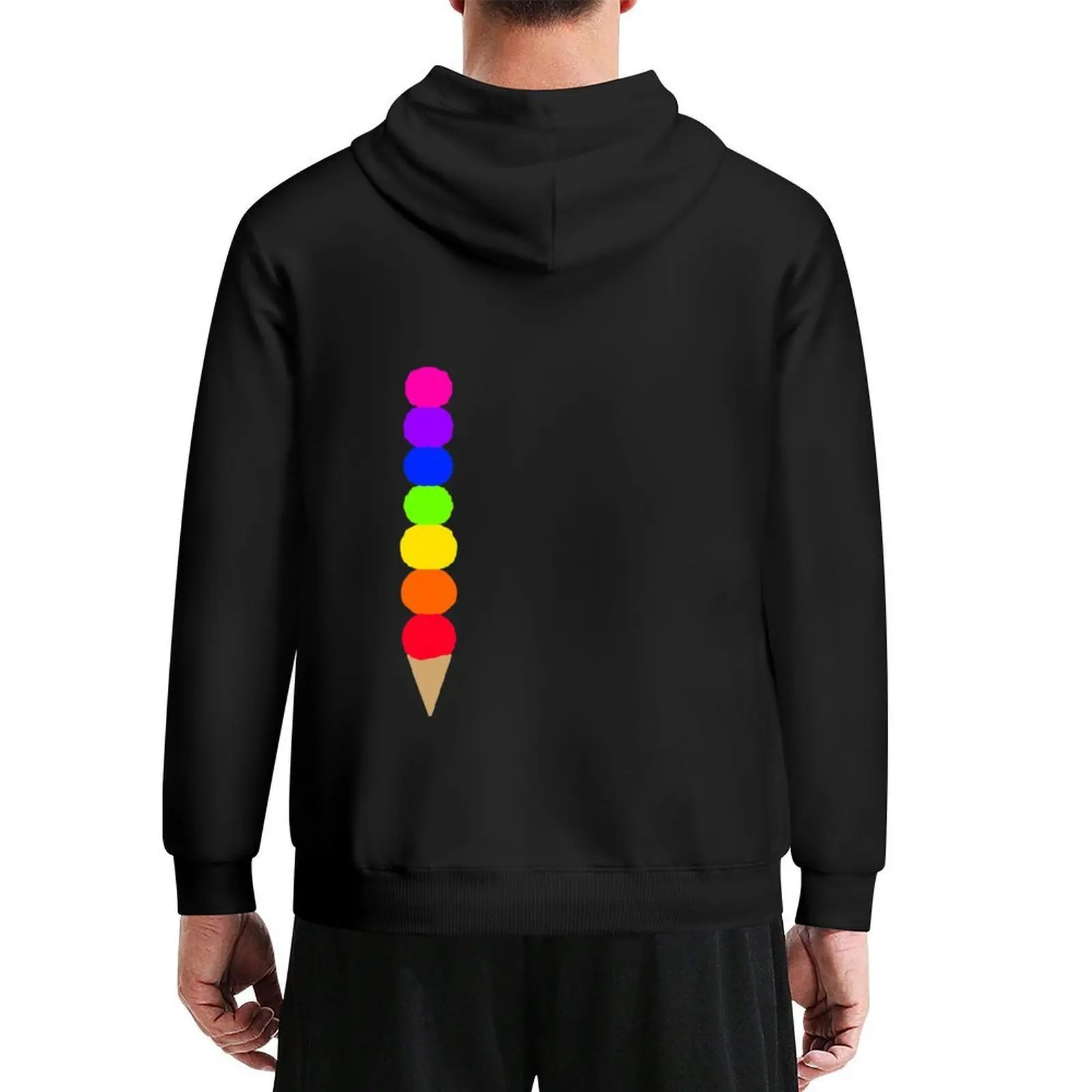 

Rainbow ice cream Hoodie aesthetic clothing korean style clothes autumn new products autumn graphic hoodie