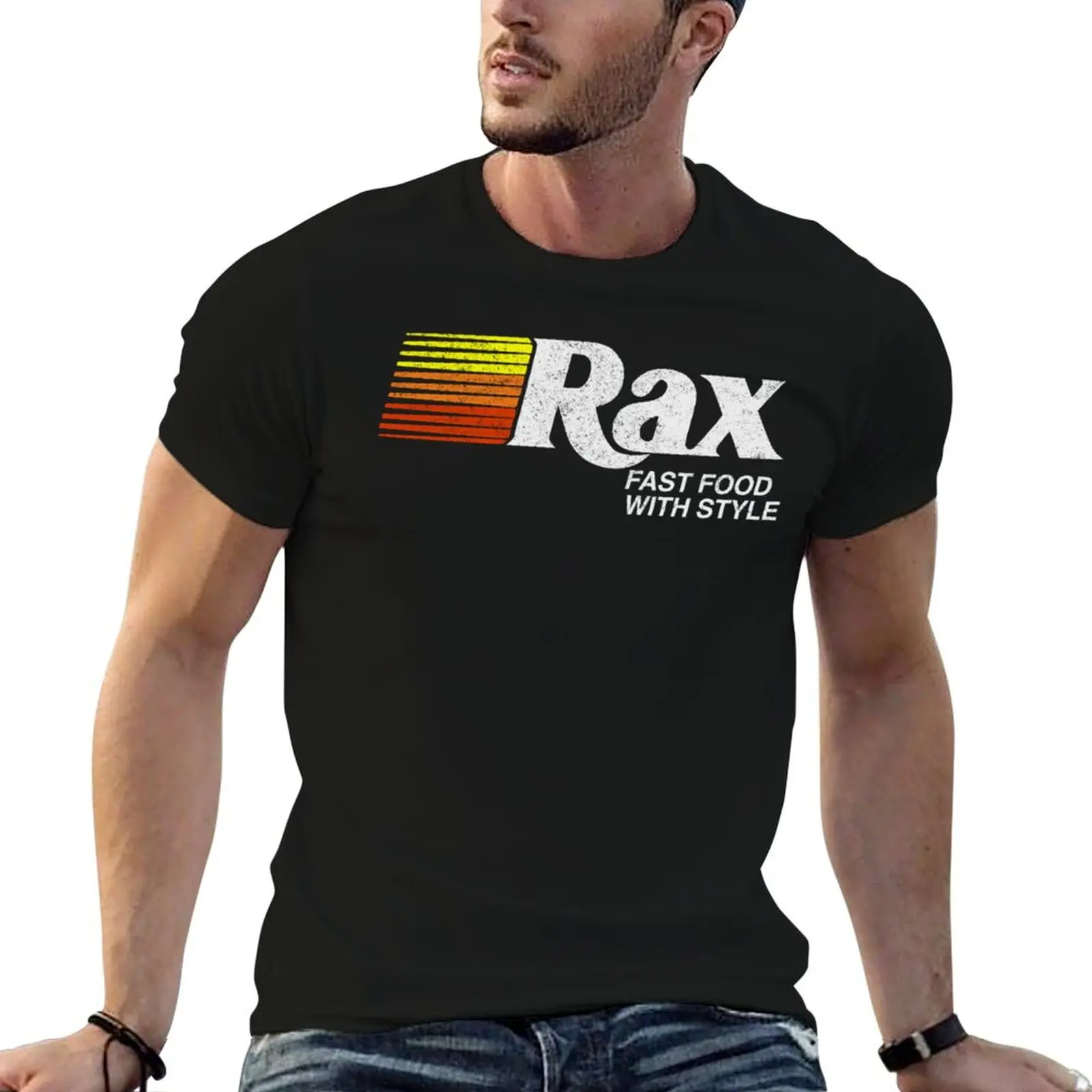 Rax Restaurants T-Shirt Simple Line Art Print Tee