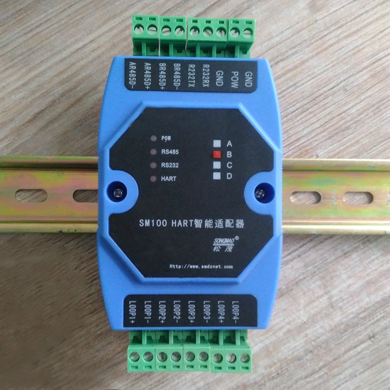 English Version HART to MODBUS HART Protocol Converter HART to RS485 to 232 SM100-B+B+D