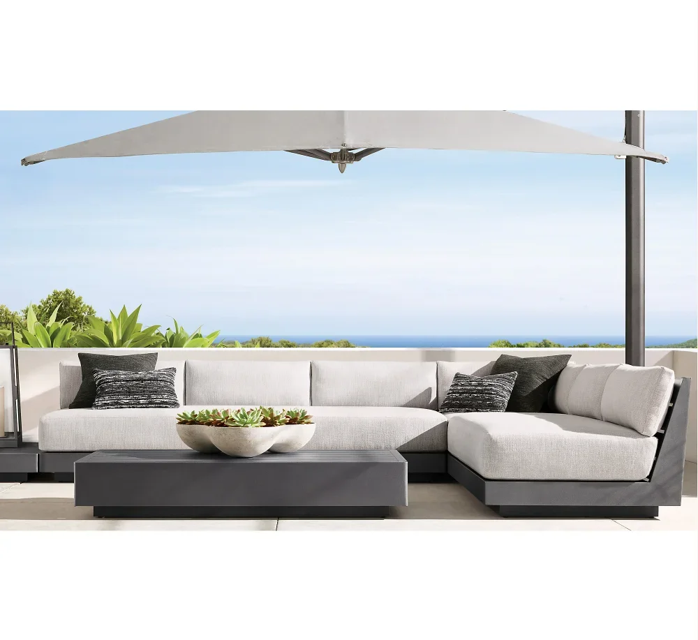 

All Weather Luxury Patio Furniture Garden Aluminum Sofas Outdoor Furniture Sectional Sofa