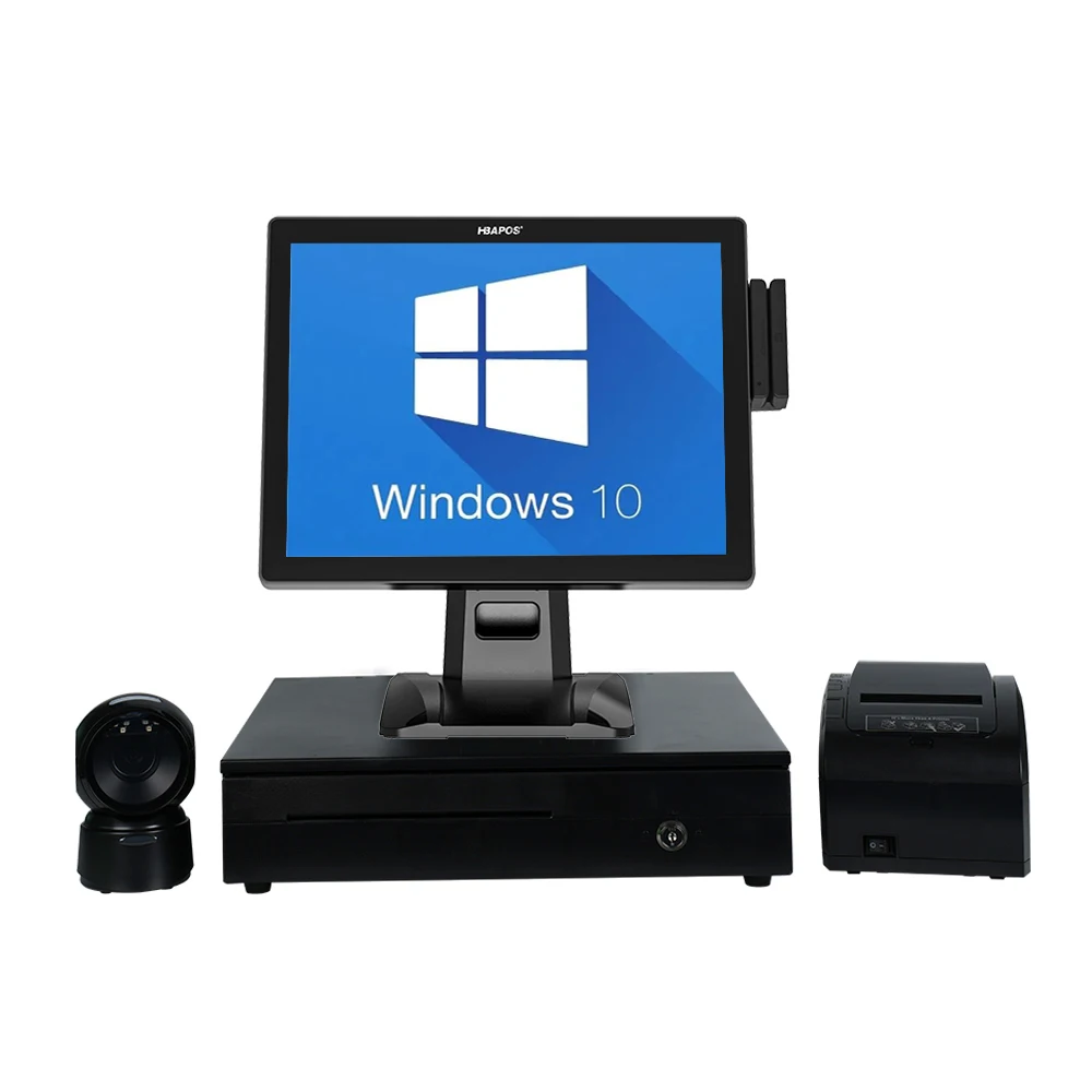 

ATV&UTVPos Cash Register Machine 15inch Cash Register Terminal Pos Machine Touch Screen All in One Pos Systems