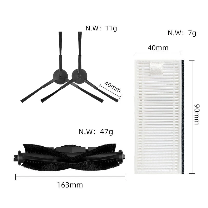 Roller Side Brush HEPA Filter For Thamtu G11 Robot Vacuum Cleaner Accessories Replacement