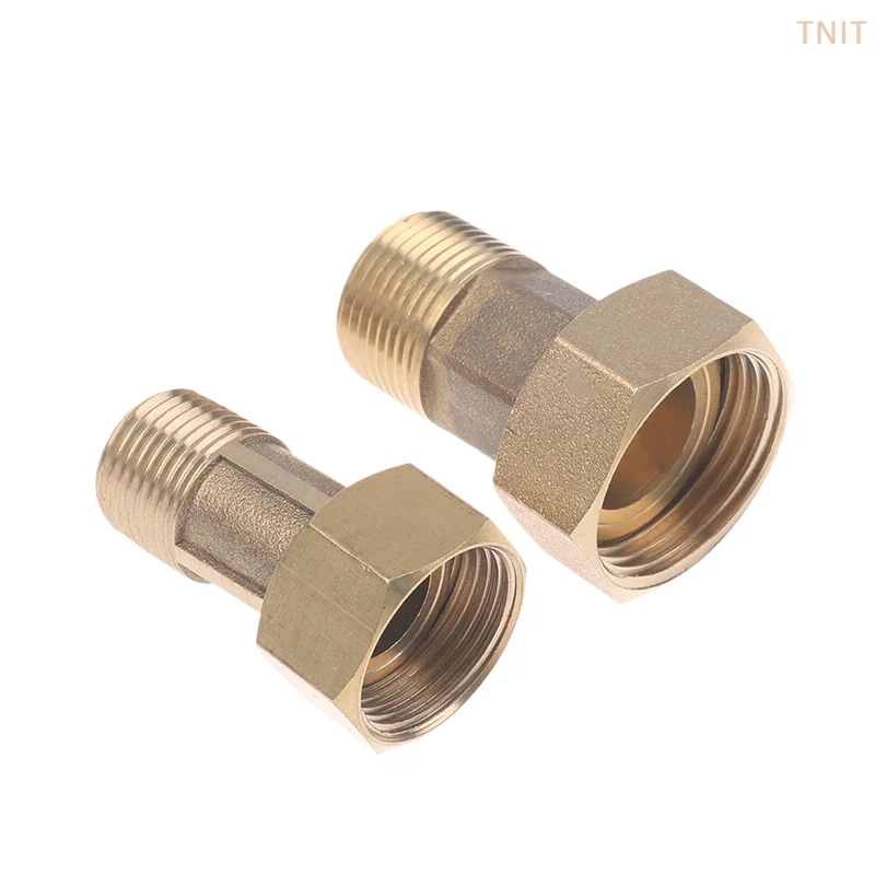 [J] 1/2 Inch 3/4 Inch Tap Water Meter Pump Adapter Male To Female Threaded Fitting Coupler Connector For Water Meter