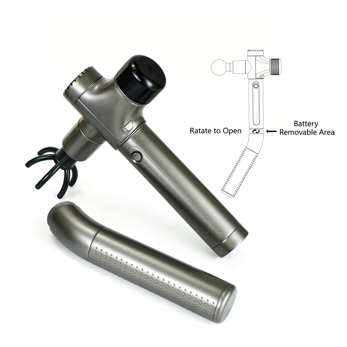 Smart Library Longer Handle Back Massage , ful Sports Muscle Massager, Deep Tissue Body Massage