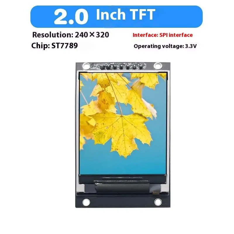 2,0-inch TFT LCD-module, LCD-schermmodule, IPS-module, ST7789 Full-color 240320 vierkant scherm, 2 inch