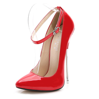 Women Metal High Heel Shoes Sexy Women Pumps for Nightclub Party Wedding Banquet Princess Host Model Catwalk Show Cross Dressing