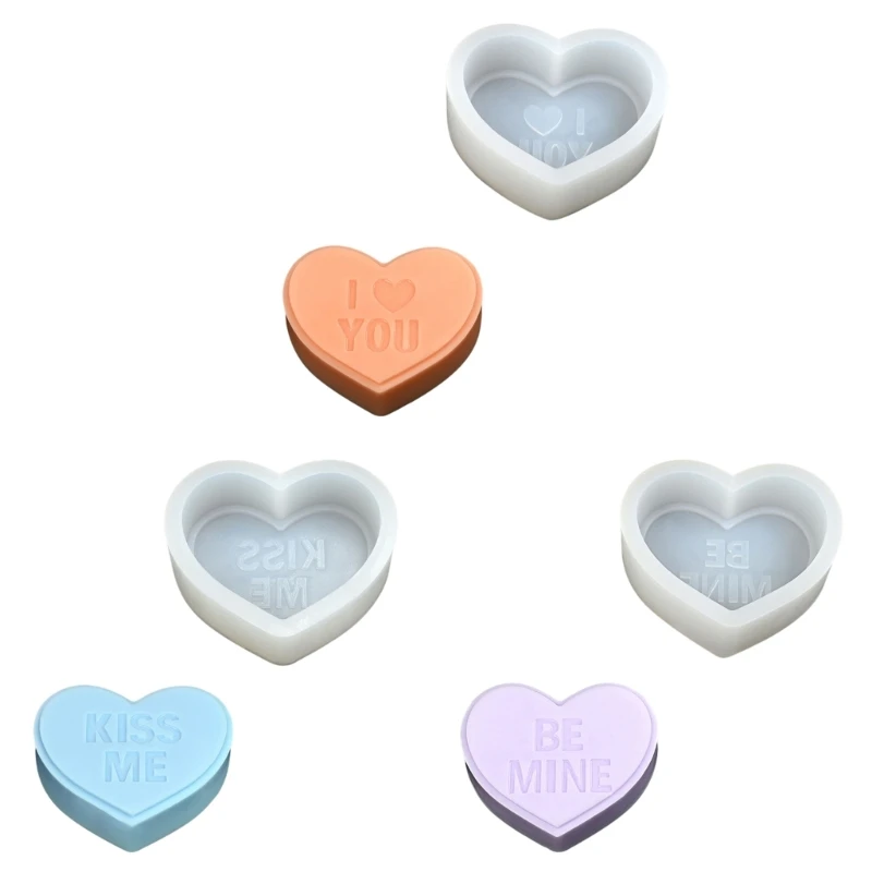 

Valentines Heart Silicones Molds for Candle Soap Making Heart Silicones Molds for Chocolate Baking