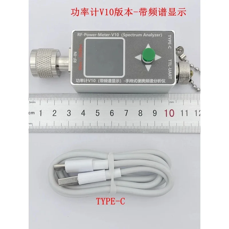 35M~4.4GHz N- RF Meter V10Analyzer Display TYPE-C Communication -70~ 30Dbm Attenuator Power Detector