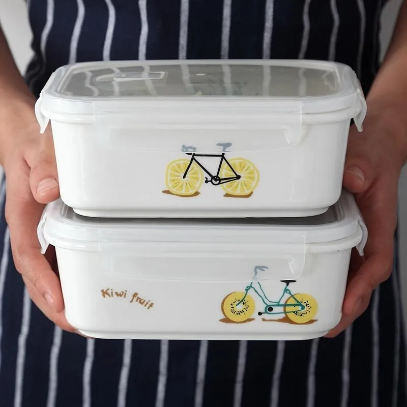 

Прямоугольная чаша Cerc с крышкой, одинарный ланч-бокс для автомобиля, коробка для фруктов, консервация Fren, микроволновая печь, посуда для взрослых