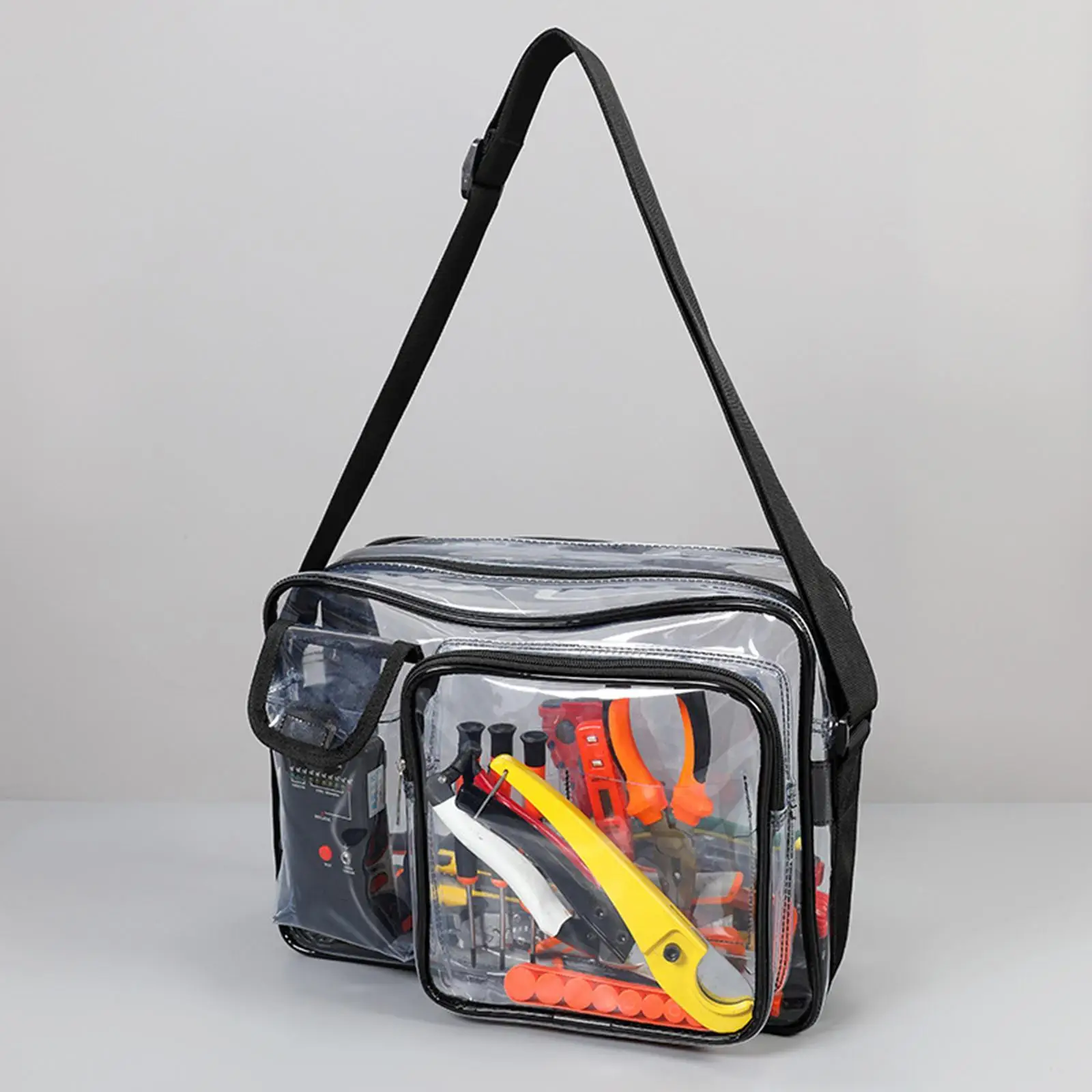 Borsa per ingegnere Borsa per attrezzi trasparente Antipolvere Semplice, Custodia per attrezzi trasparente per camere bianche, con spallacci per viaggi in campeggio in garage